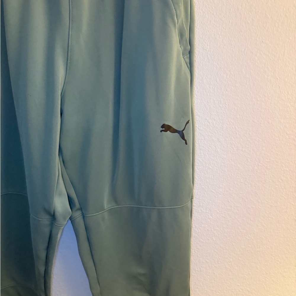 Puma Olive Green Joggers - Picture 2 of 5